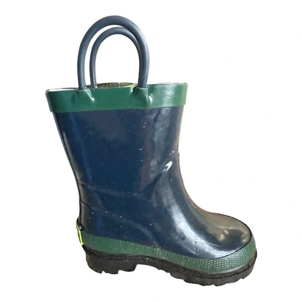 Youth Kids Western Chief Rubber Rain Boots Size 5/6Y – Navy & Green
